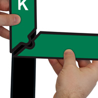 AED floor sign kit for emergency equipment