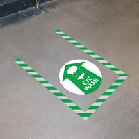 Eye wash station floor marking kit