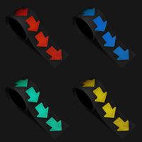 Reflective Floor Marking Arrows