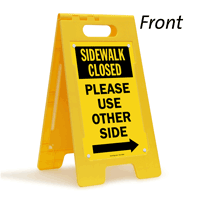 Sidewalk Closed 2 Sided Standing Floor Signs