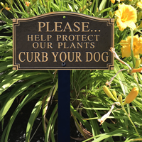 Please Help Protect Our Plants Statement Plaque